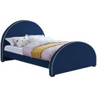 Meridian Furniture Brody Velvet Queen Bed - Navy - Bedroom Beds