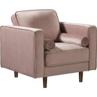 Meridian Furniture Emily Velvet Chair - Pink - Chairs