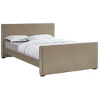 Meridian Furniture Dillard Velvet King Bed - Beige - Bedroom Beds