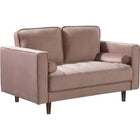 Meridian Furniture Emily Velvet Loveseat - Pink - Loveseats