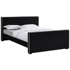 Meridian Furniture Dillard Velvet King Bed - Black - Bedroom Beds