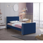 Meridian Furniture Dillard Velvet Twin Bed - Bedroom Beds