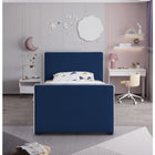 Meridian Furniture Dillard Velvet Twin Bed - Bedroom Beds