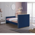 Meridian Furniture Dillard Velvet Twin Bed - Bedroom Beds