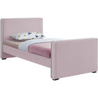 Meridian Furniture Dillard Velvet Twin Bed - Pink - Bedroom Beds