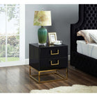 Meridian Furniture Gold Black Nova Side Table - Other Tables