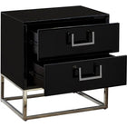 Meridian Furniture Silver Black Nova Side Table - Other Tables