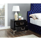 Meridian Furniture Silver Black Nova Side Table - Other Tables