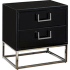 Meridian Furniture Silver Black Nova Side Table - Black - Other Tables