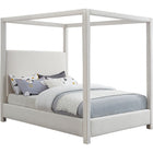 Meridian Furniture Emerson Linen Fabric King Bed - Cream - Bedroom Beds