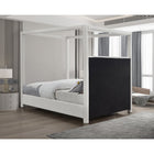 Meridian Furniture Emerson Linen Fabric Queen Bed - Bedroom Beds