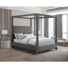 Meridian Furniture Emerson Linen Fabric Queen Bed - Bedroom Beds
