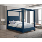 Meridian Furniture Emerson Linen Fabric Queen Bed - Bedroom Beds