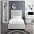Meridian Furniture Felix Linen Fabric Twin Bed - Bedroom Beds