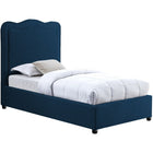 Meridian Furniture Felix Linen Fabric Twin Bed - Light Blue - Bedroom Beds