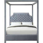 Meridian Furniture Rowan Velvet Queen Bed - Bedroom Beds