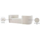 Meridian Furniture Hilton Boucle Fabric Chaise Lounge - Sofas