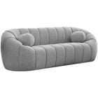 Meridian Furniture Elijah Boucle Fabric Sofa - Grey - Sofas