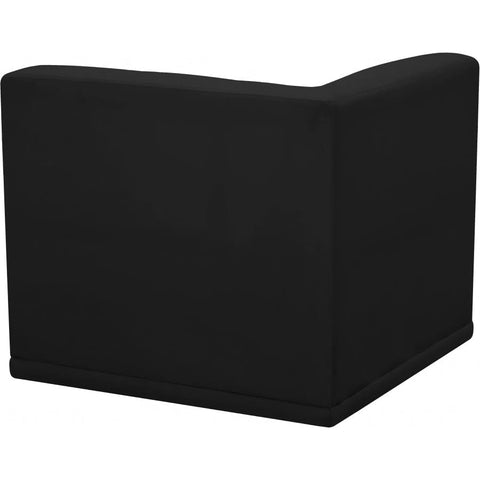 Meridian Furniture Relax Velvet Modular Corner Chair - Black - Sofas