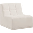 Meridian Furniture Relax Velvet Modular Armless Chair - Cream - Chairs