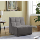 Meridian Furniture Relax Velvet Modular Armless Chair - Chairs