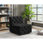 Meridian Furniture Tuft Velvet Modular Armless Chair - Chairs
