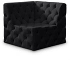 Meridian Furniture Tuft Velvet Modular Corner Chair - Black - Chairs