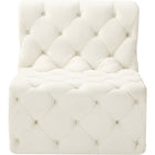 Meridian Furniture Tuft Velvet Modular Armless Chair - Chairs