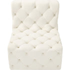 Meridian Furniture Tuft Velvet Modular Armless Chair - Chairs
