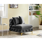 Meridian Furniture Tremblay Velvet Modular Armless Chair - Chairs