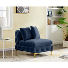 Meridian Furniture Tremblay Velvet Modular Armless Chair - Chairs