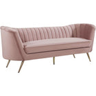 Meridian Furniture Margo Velvet Sofa - Pink - Sofas