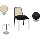 Meridian Furniture Atticus Boucle Fabric Dining Chair - Dining Chairs