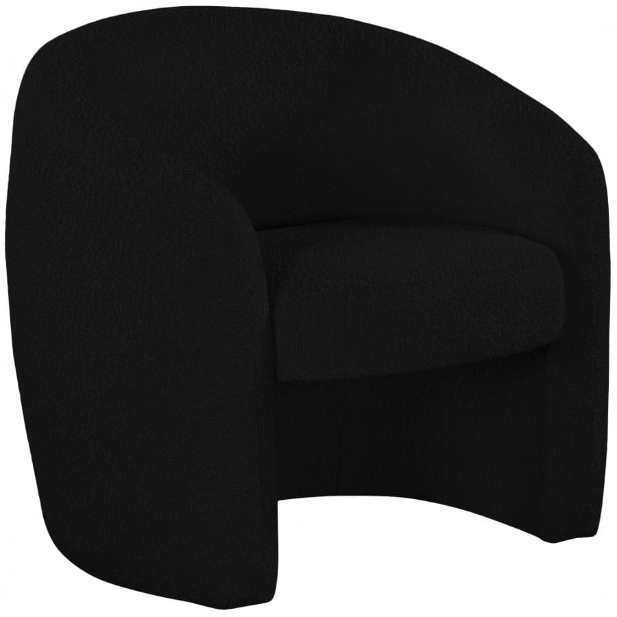 Meridian Furniture Acadia Boucle Fabric Accent Chair - Black - Chairs