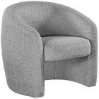 Meridian Furniture Acadia Boucle Fabric Accent Chair - Grey - Chairs