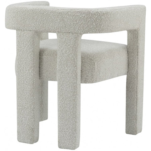 Meridian Furniture Athena Boucle Fabric Accent | Dining Chair - Cream - Chairs