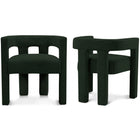 Meridian Furniture Athena Boucle Fabric Accent | Dining Chair - Green - Chairs