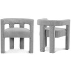 Meridian Furniture Athena Boucle Fabric Accent | Dining Chair - Grey - Chairs