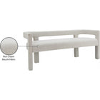 Meridian Furniture Athena Boucle Fabric Bench - Benches