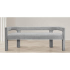 Meridian Furniture Athena Boucle Fabric Bench - Benches