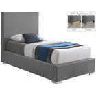 Meridian Furniture Crosby Twin Linen Bed - Bedroom Beds