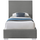 Meridian Furniture Crosby Twin Linen Bed - Bedroom Beds