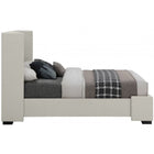 Meridian Furniture Oxford Linen Full Bed - Bedroom Beds