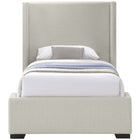 Meridian Furniture Oxford Twin Linen Bed - Bedroom Beds