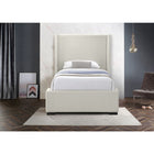 Meridian Furniture Oxford Twin Linen Bed - Bedroom Beds