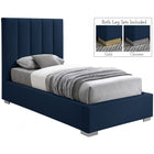 Meridian Furniture Pierce Twin Linen Bed - Bedroom Beds