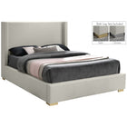 Meridian Furniture Royce Linen King Bed - Beige - Bedroom Beds