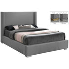 Meridian Furniture Royce Linen King Bed - Bedroom Beds