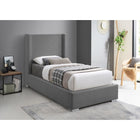 Meridian Furniture Royce Twin Linen Bed - Bedroom Beds