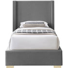 Meridian Furniture Royce Twin Linen Bed - Bedroom Beds